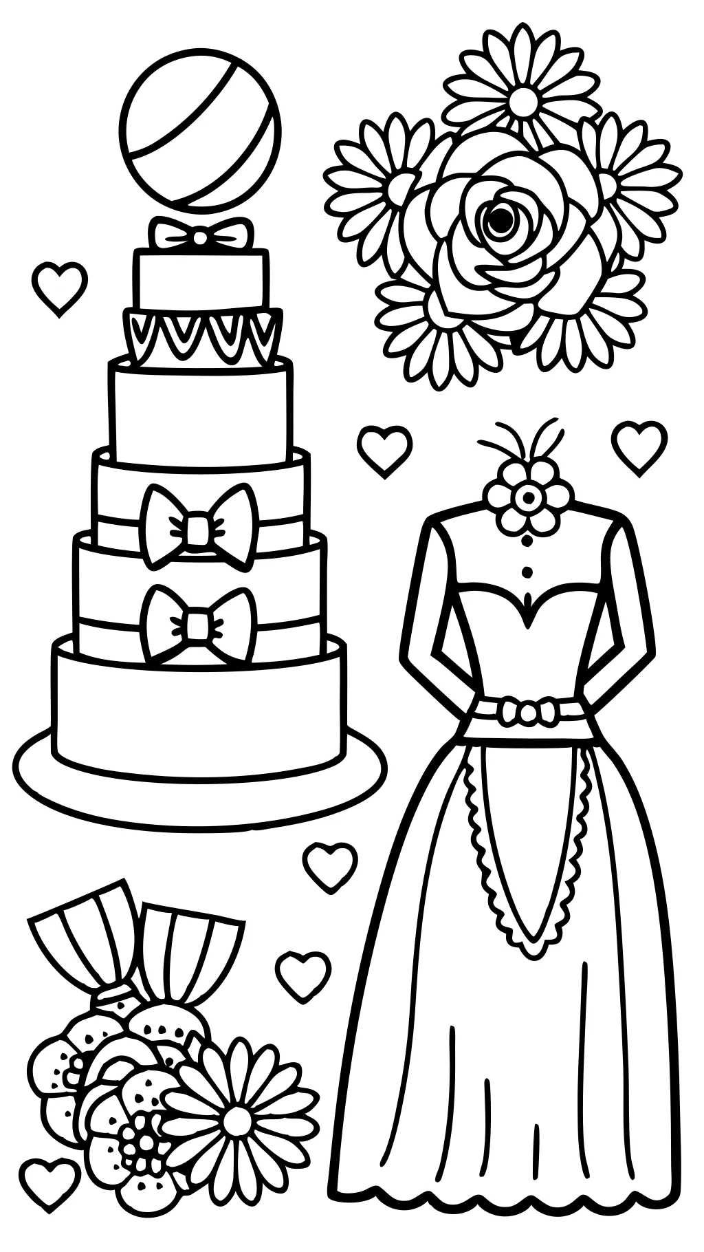 wedding coloring book pages free